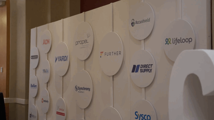 A vibrant backdrop showcasing community partners, fostering connection and support for residents.